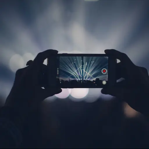 iphone, concierto, luces