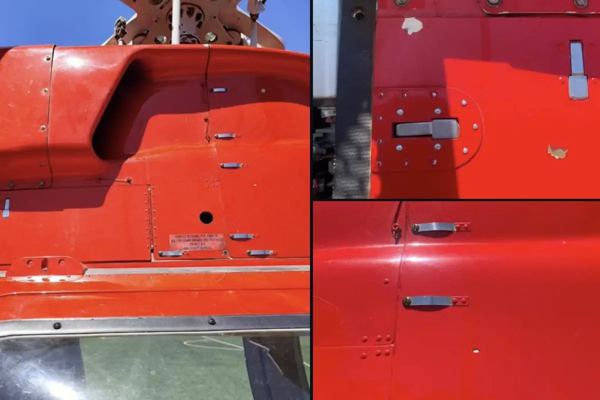 Helicóptero baleado